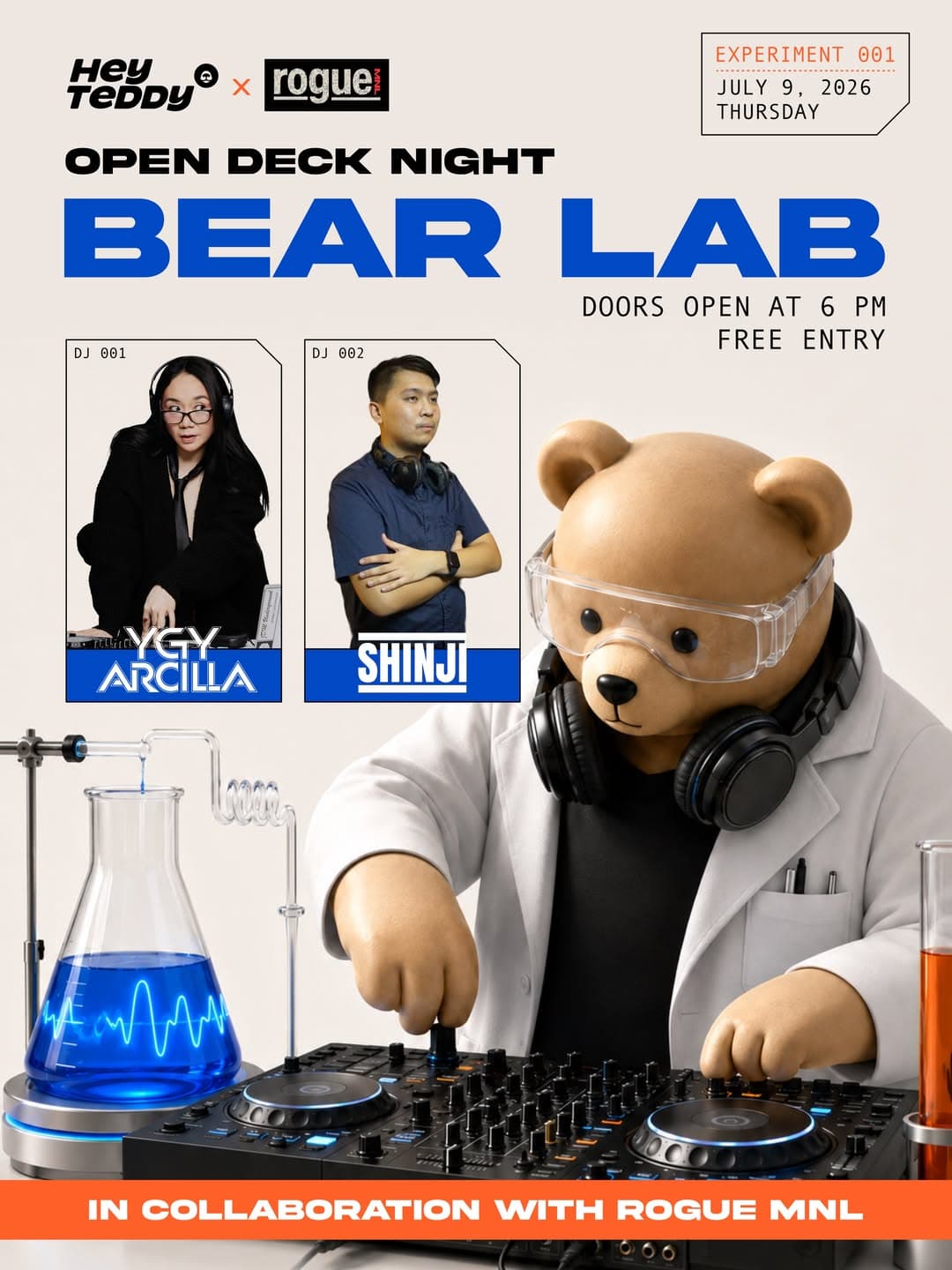Bear Lab (Open Deck Night) at Hey Teddy flyer