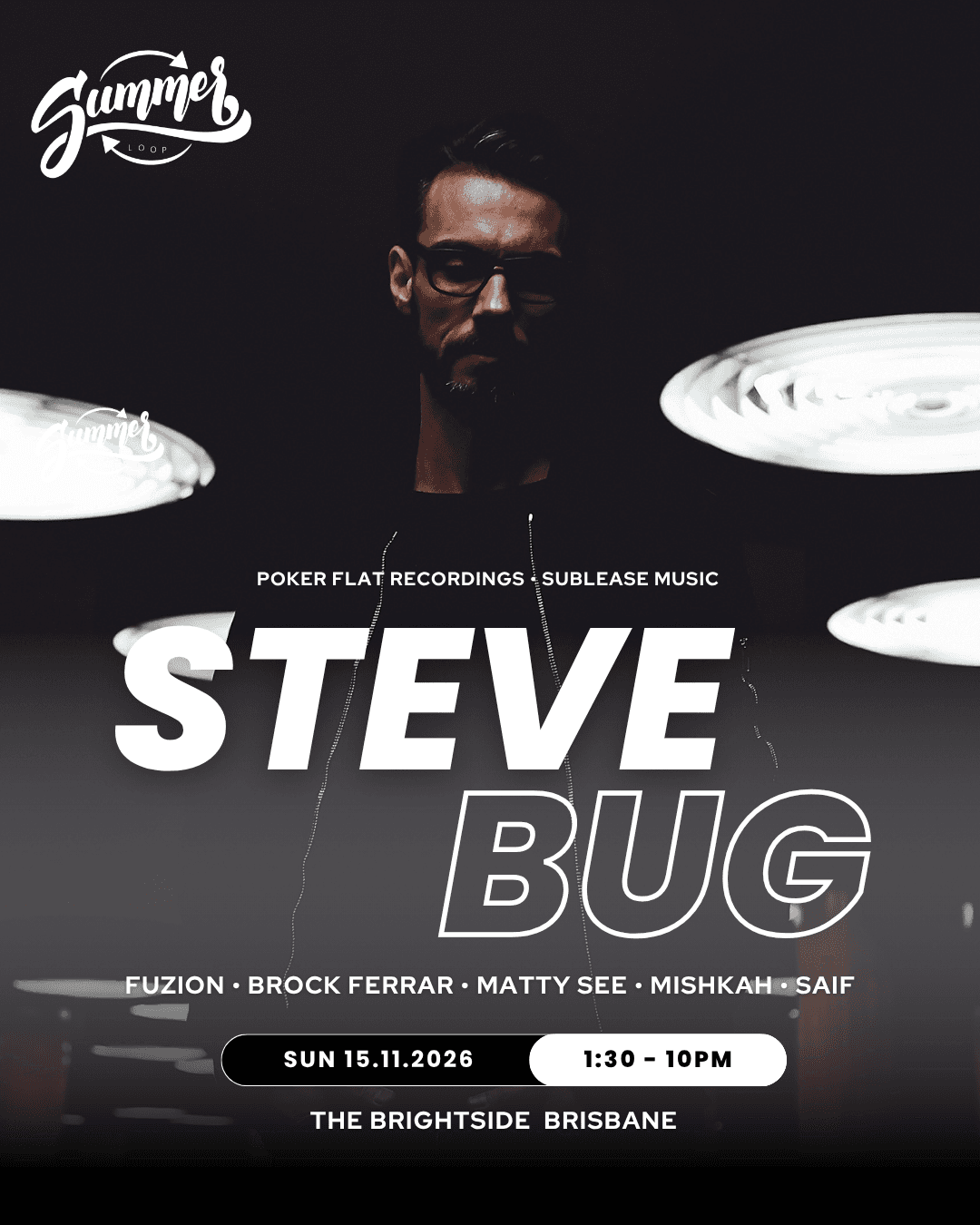 Steve Bug BRISBANE flyer