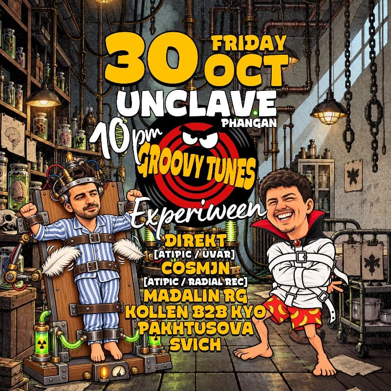 Groovy Tunes: Experiween w Cosmjn, Direkt flyer