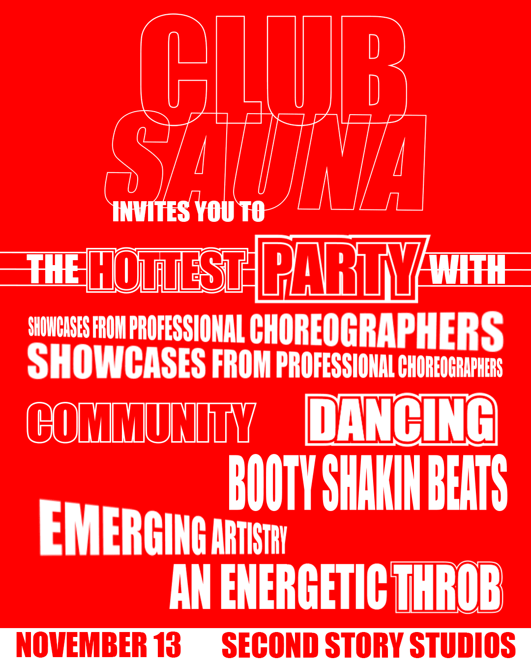 CLUB SAUNA flyer