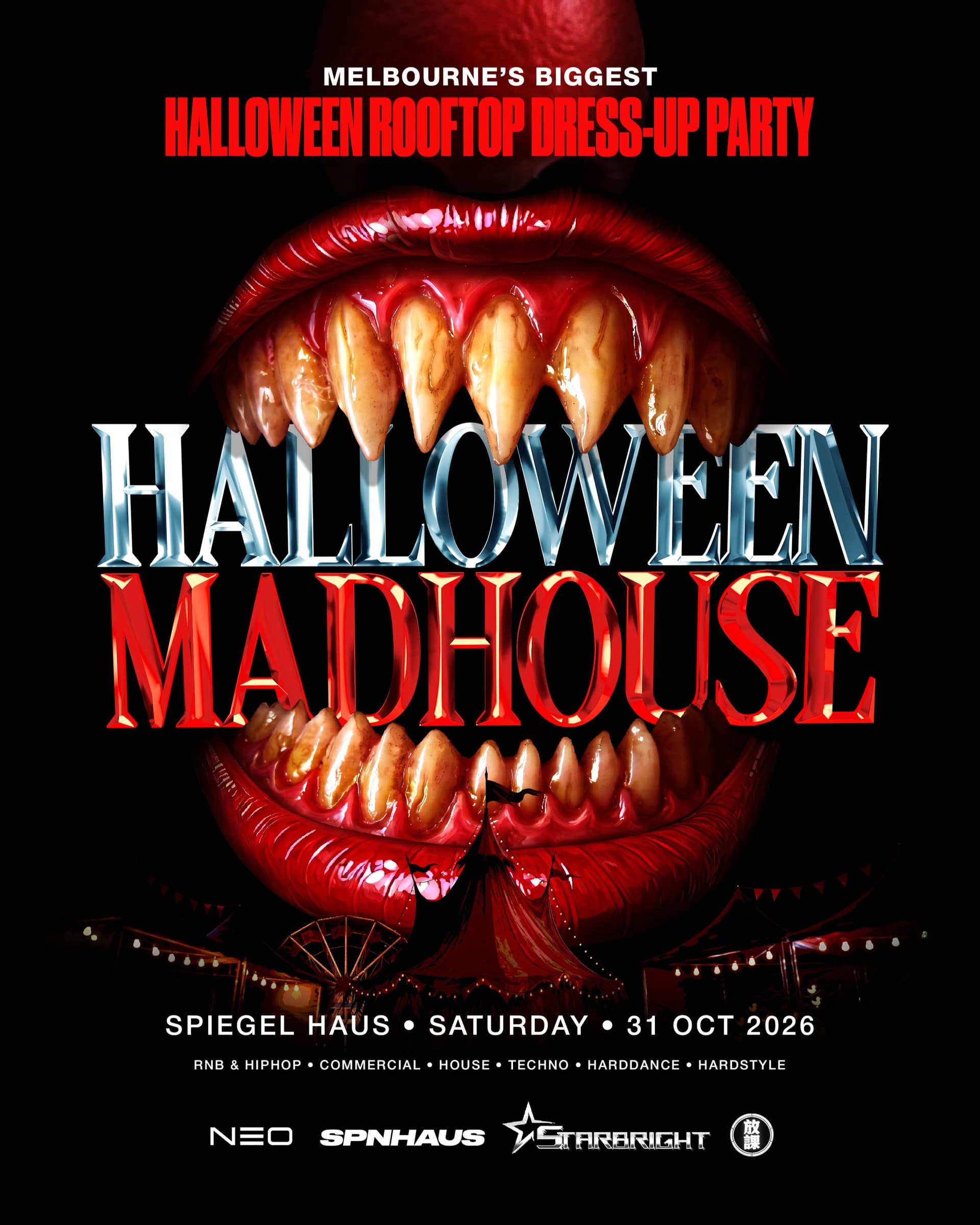 THE HALLOWEEN MADHOUSE flyer