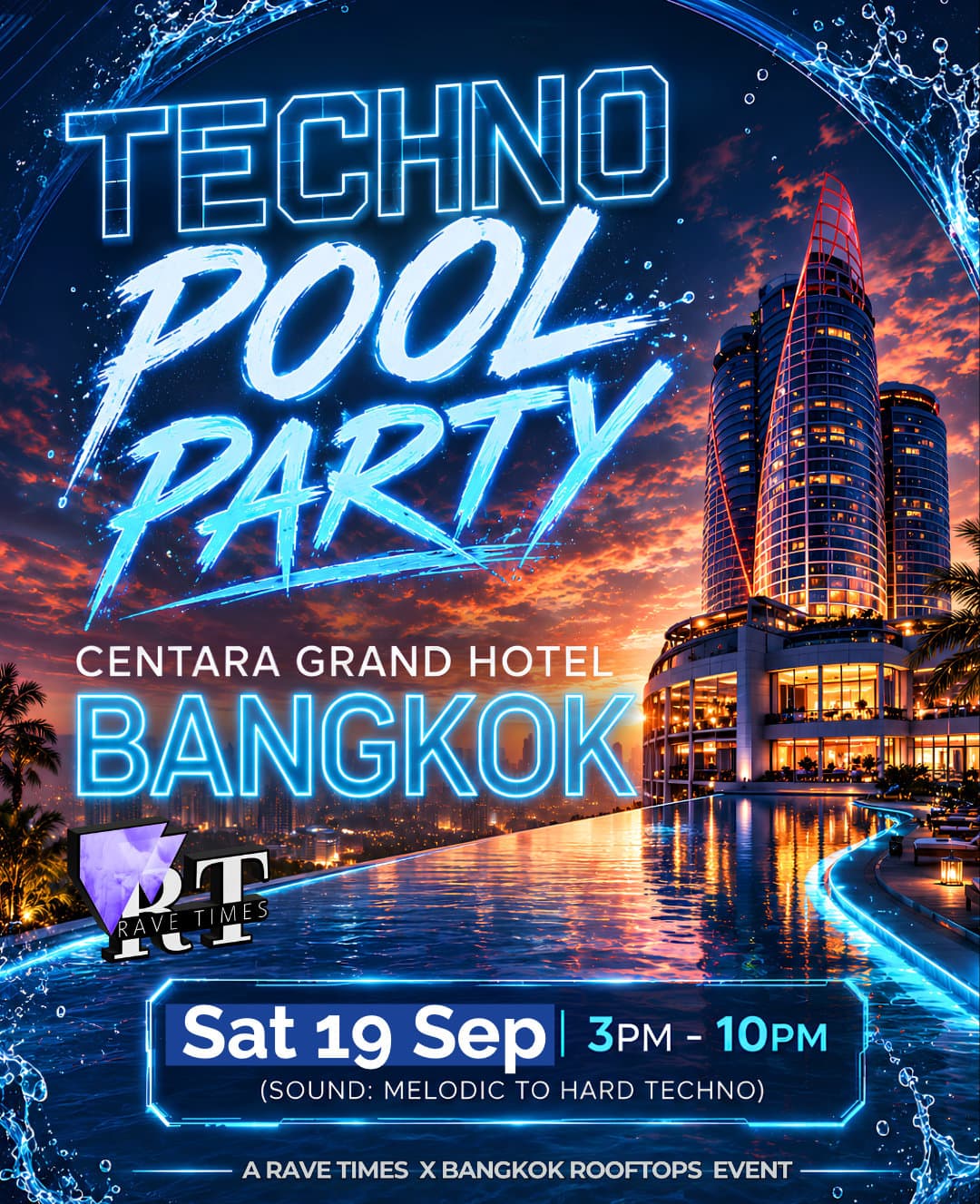 Techno Pool Party | Centara Grand at Central World flyer
