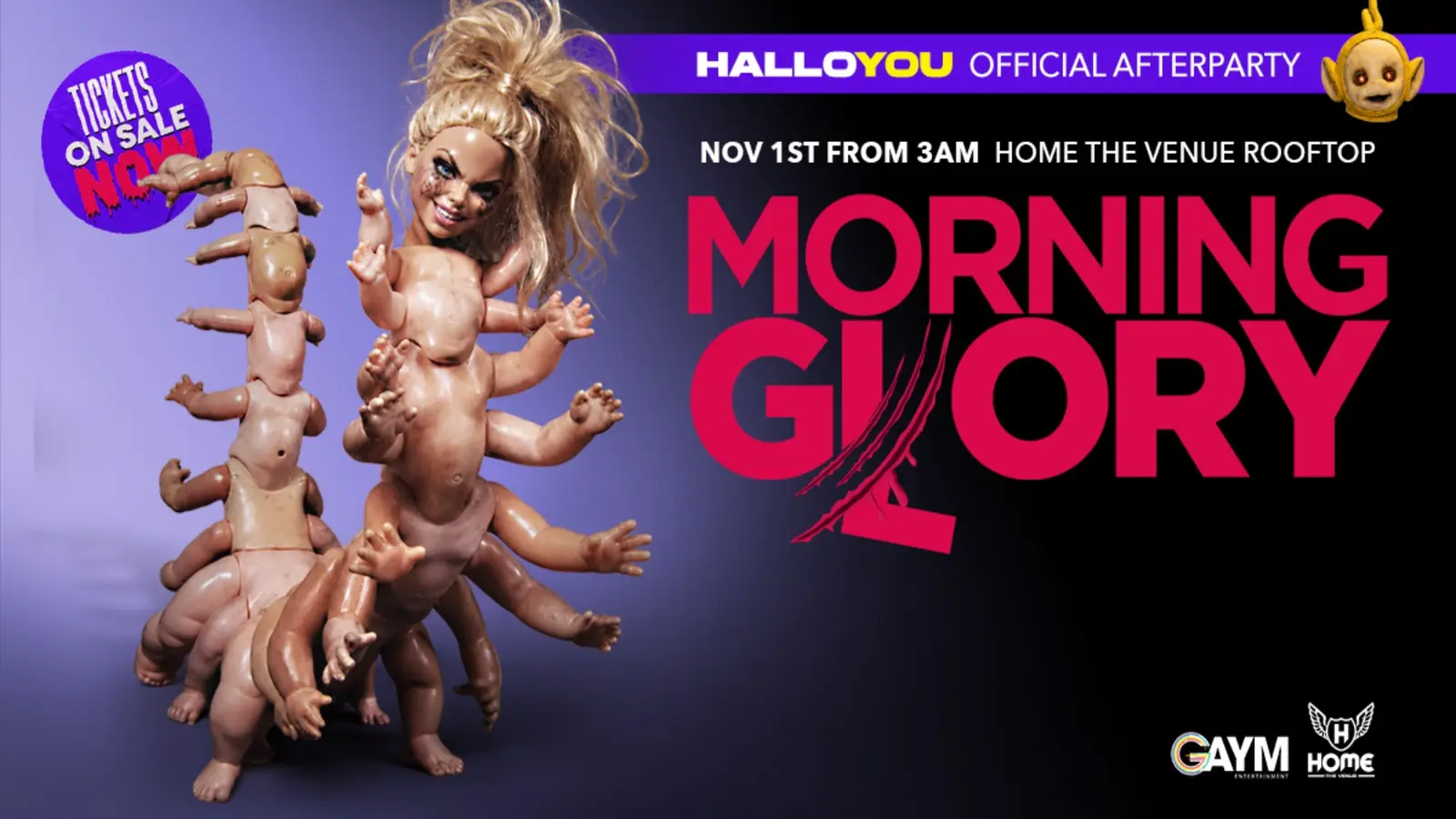 MORNING GLORY HALLOWEEN flyer