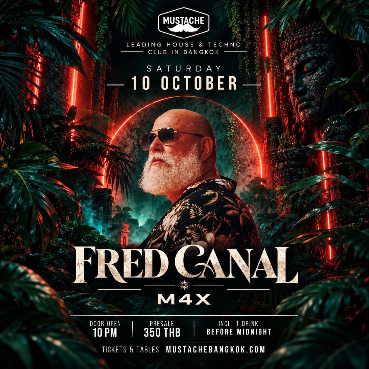 Mustache presents Fred Canal flyer