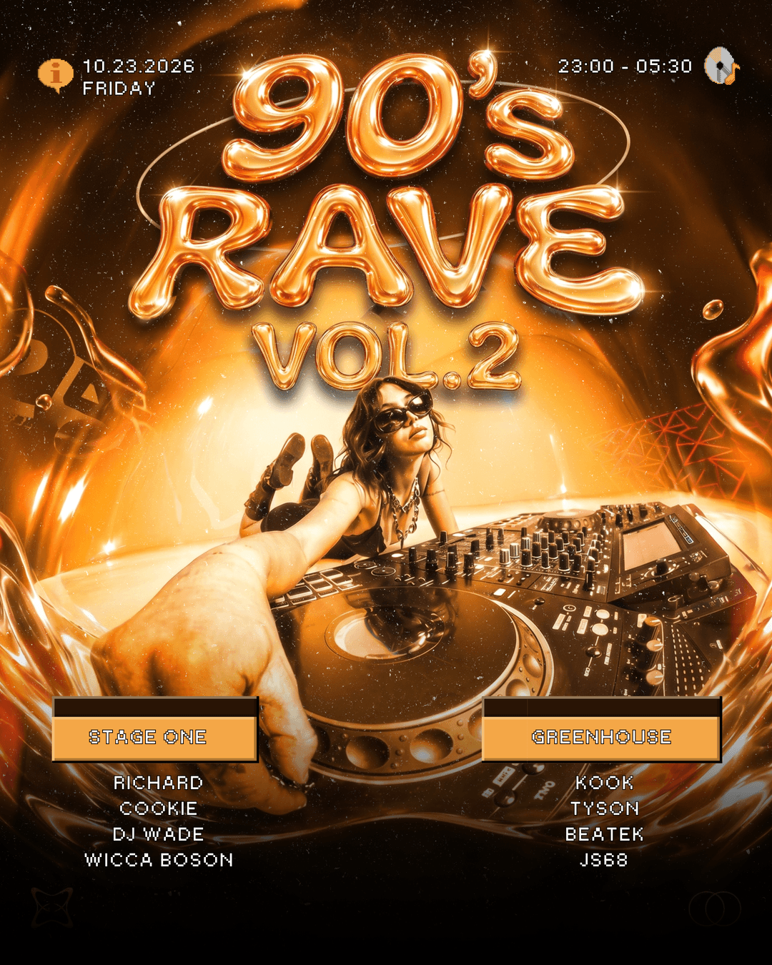 90's RAVE VOL.2 flyer