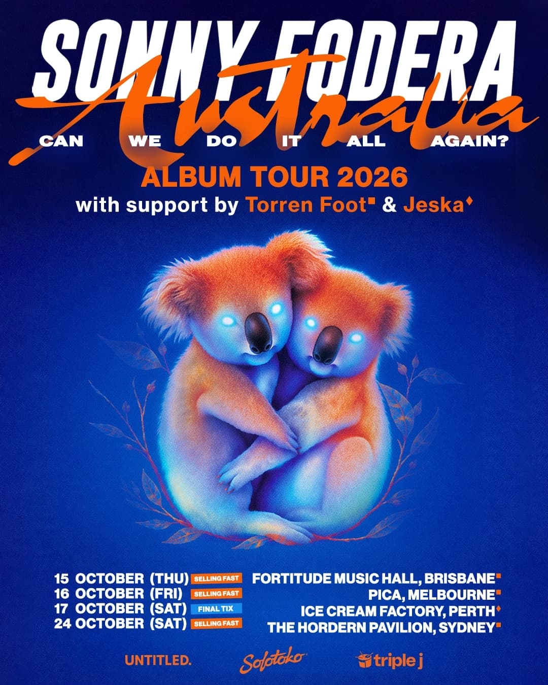 SONNY FODERA | Perth 2026 flyer