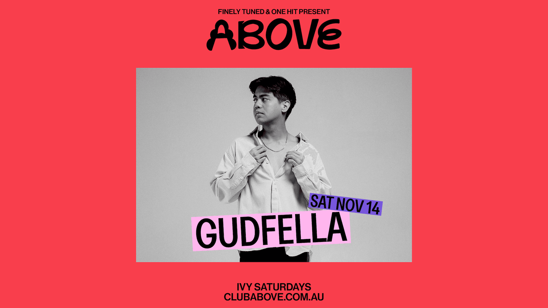 ABOVE feat. GUDFELLA flyer