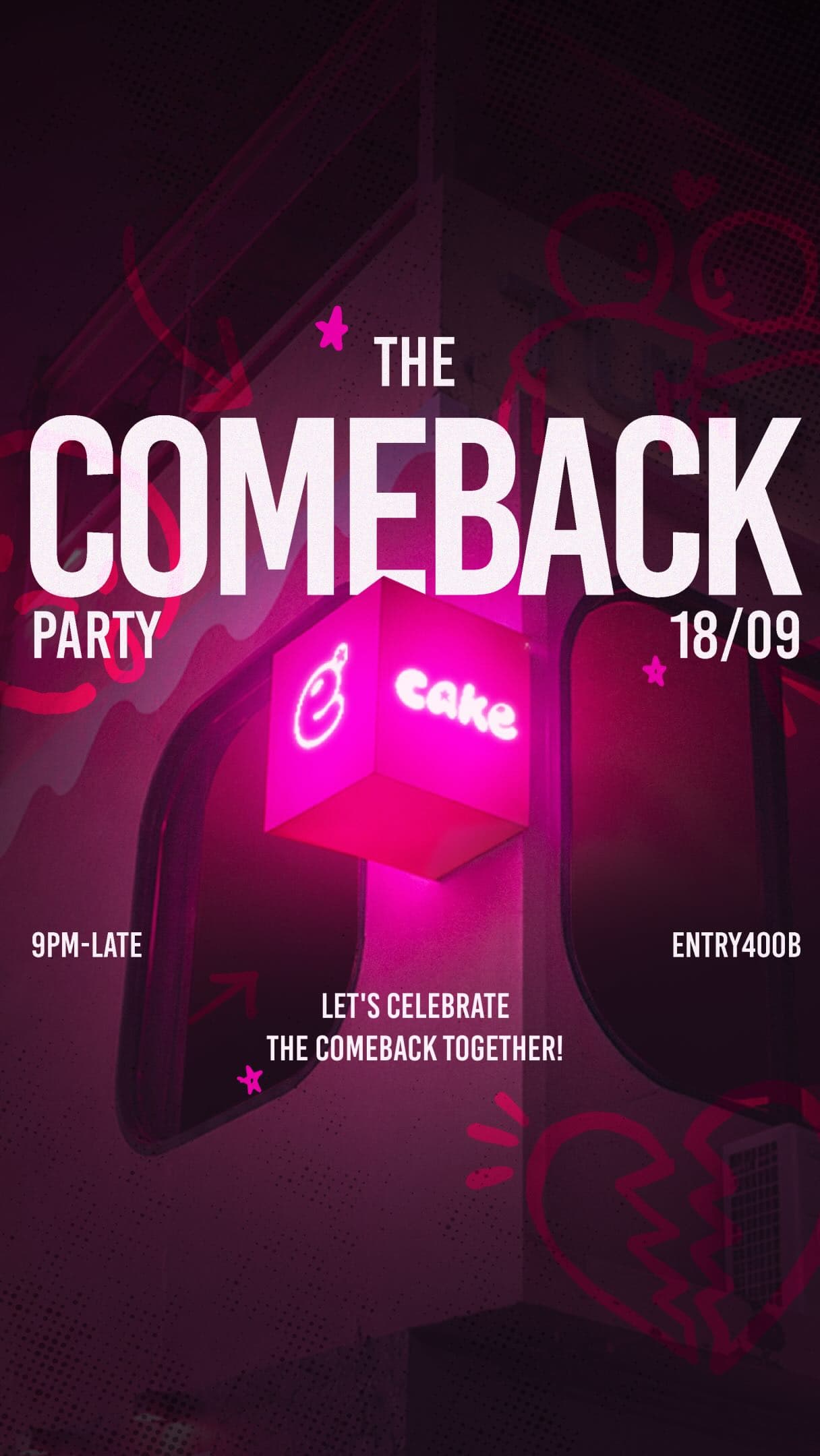 CAKE — The Comeback flyer