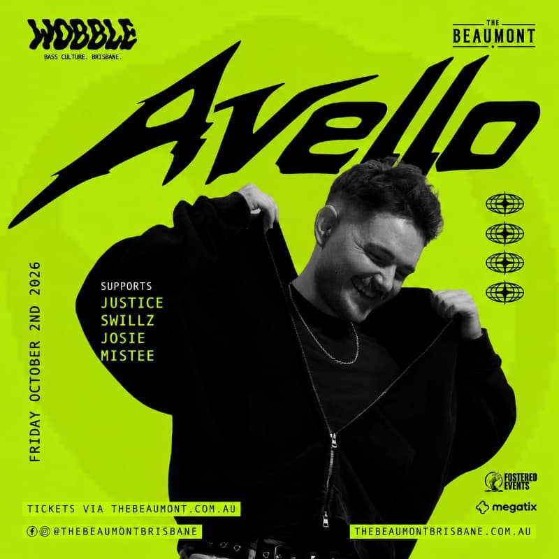 WOBBLE pres. AVELLO (USA) flyer