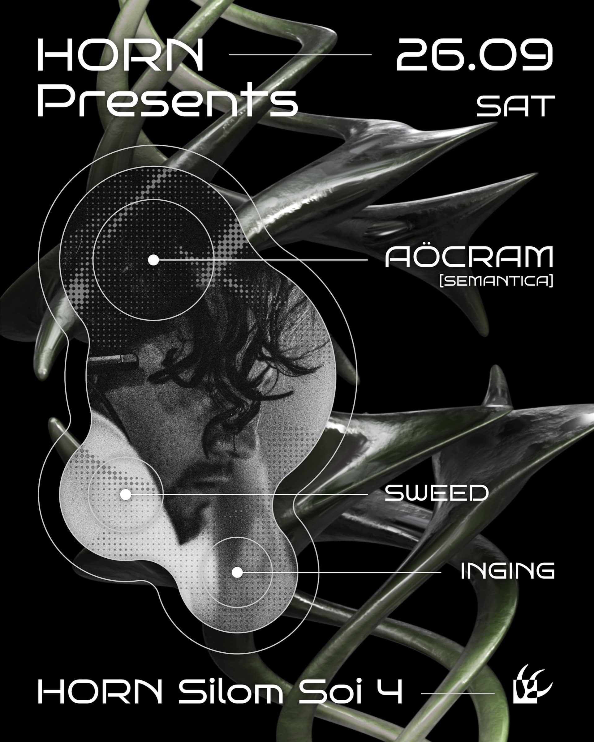 HORN Presents Aöcram flyer