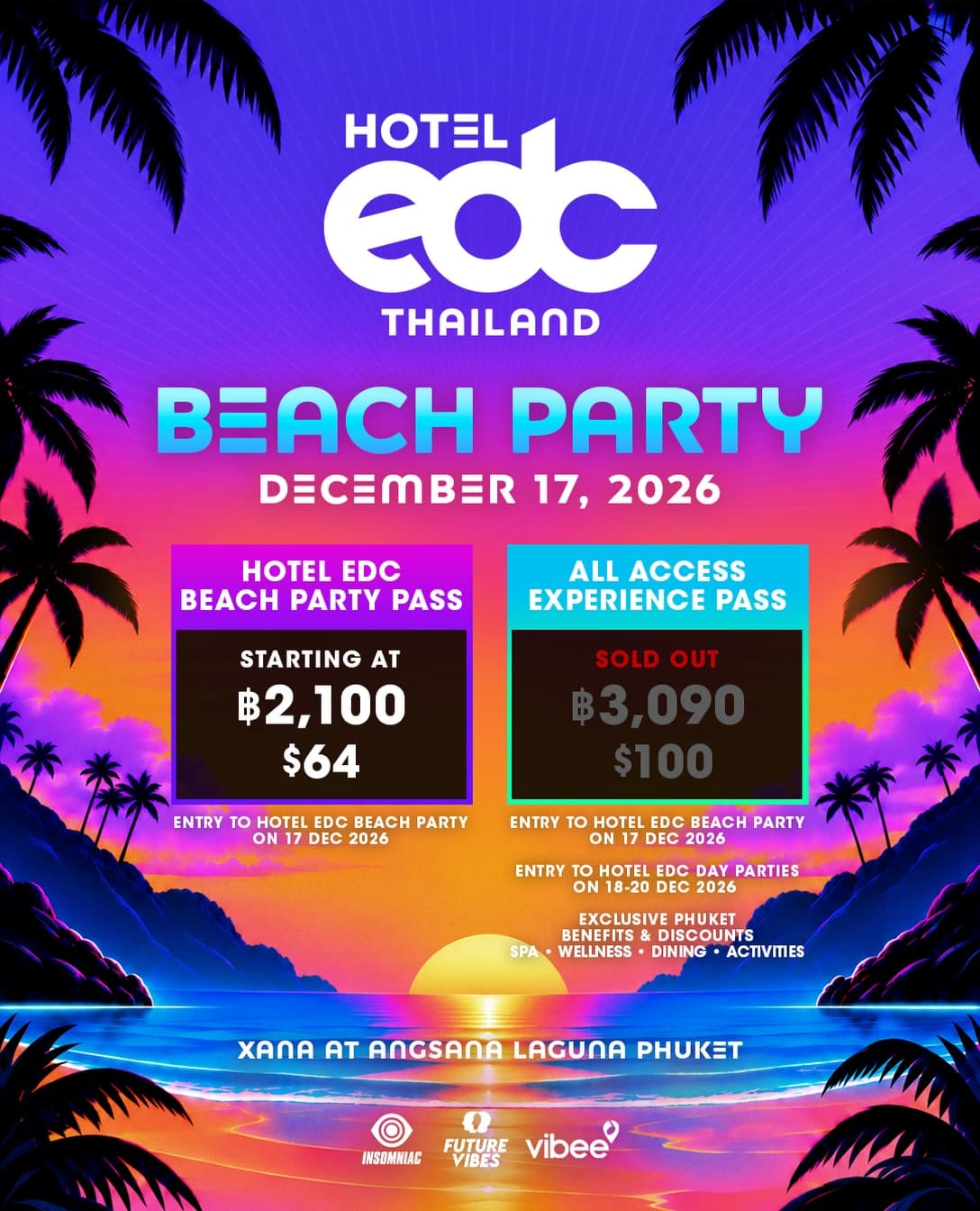 EDC THAILAND DEC 2026 | HOTEL EDC BEACH PARTY PASS flyer - image 2 of 2