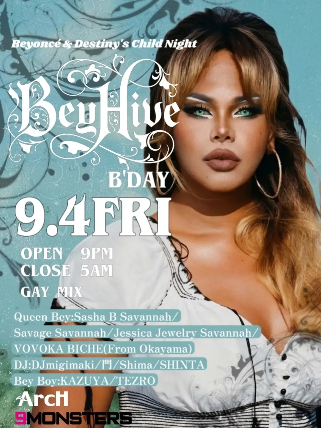 BeyHive (B'DAY) -Beyoncé & Destiny's Child Night flyer