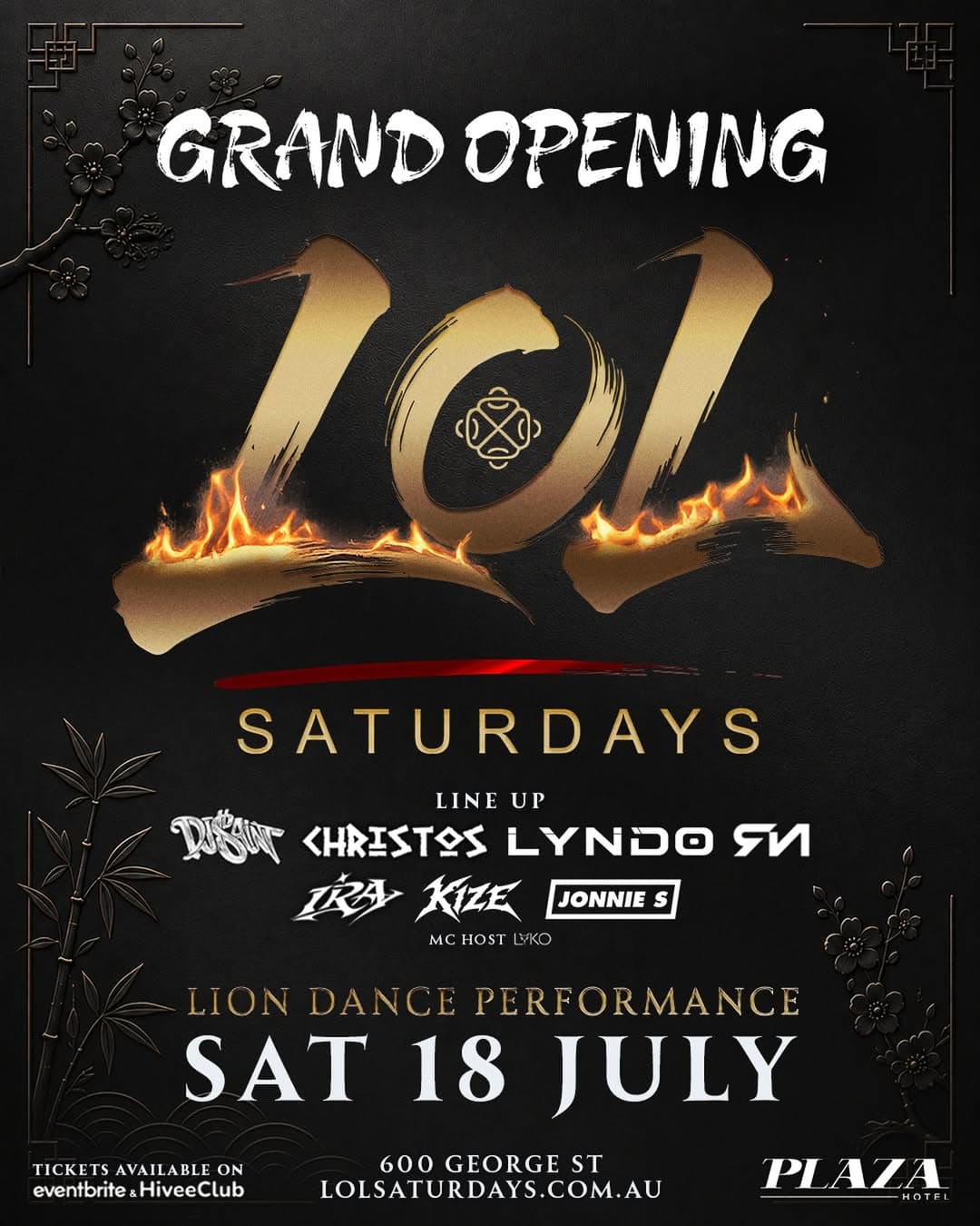 LOL Saturdays Grand Opening flyer