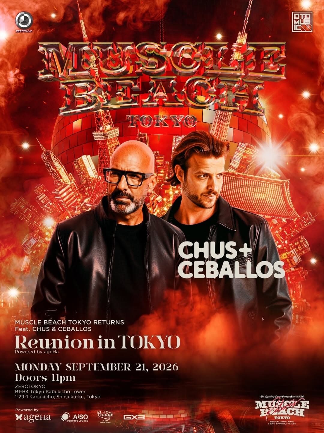 Muscle Beach Tokyo Returns - Main Party flyer