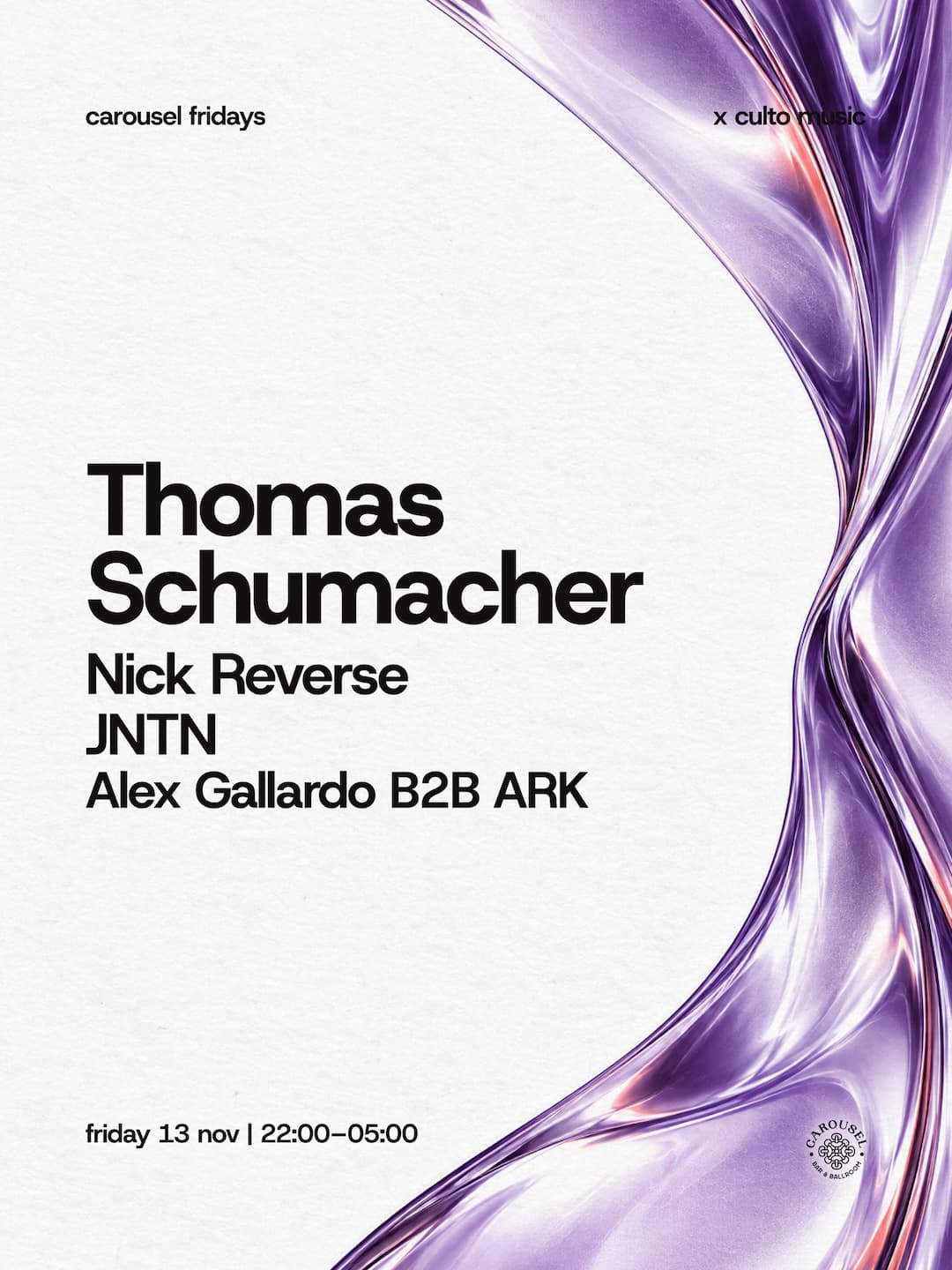 Thomas Schumacher x Culto Music flyer