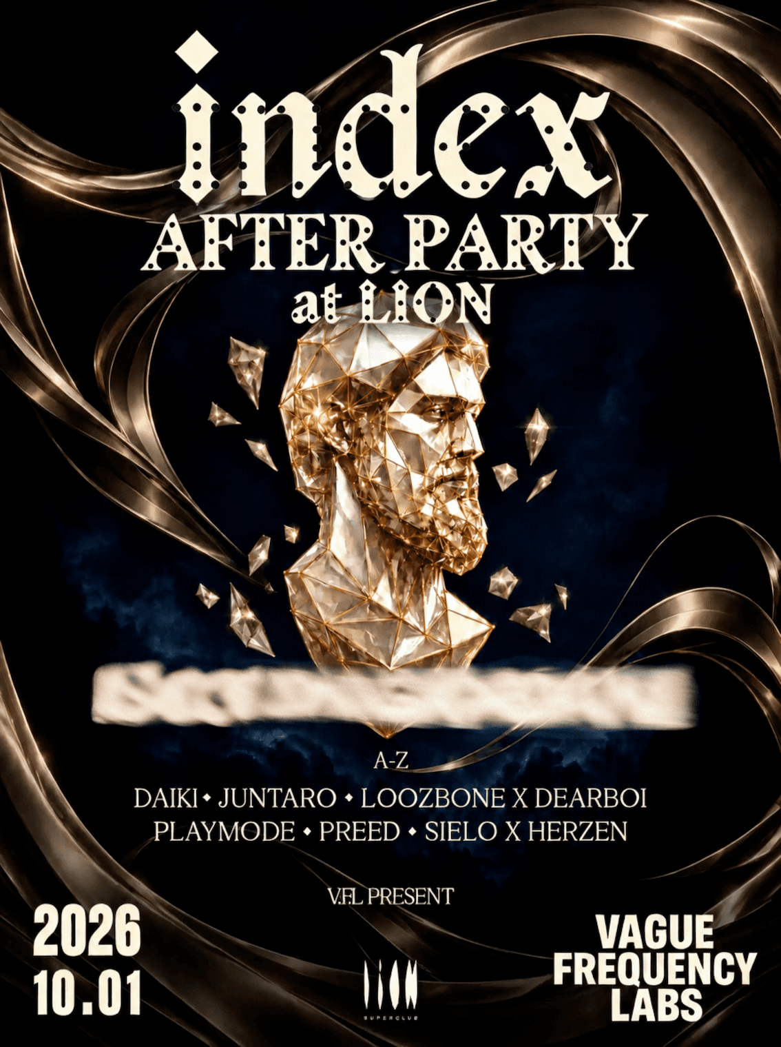 V.F.L presents INDEX after party flyer