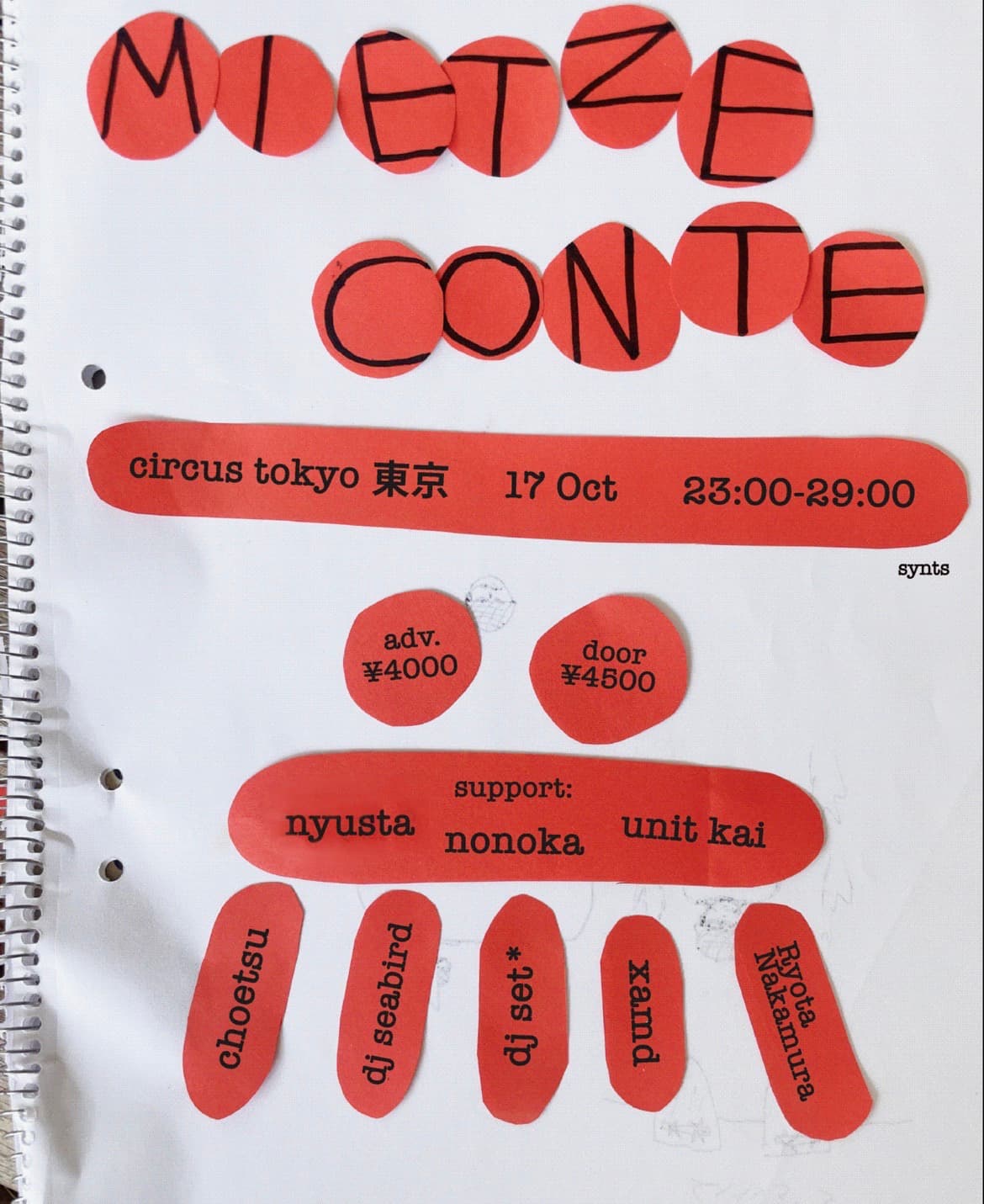 synts presents: Mietze Conte flyer