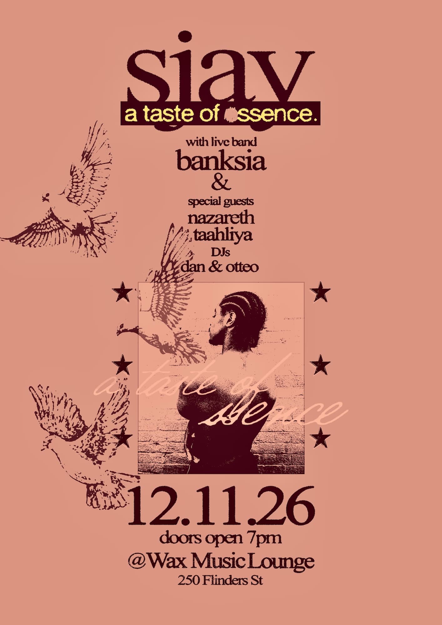 SJAY featuring BANKSIA • A TASTE OF ESSENCE flyer