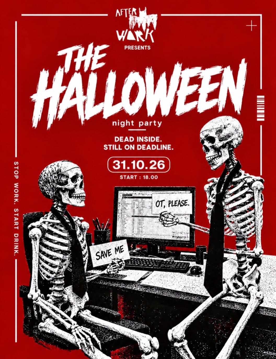 AFTER WORK Halloween flyer