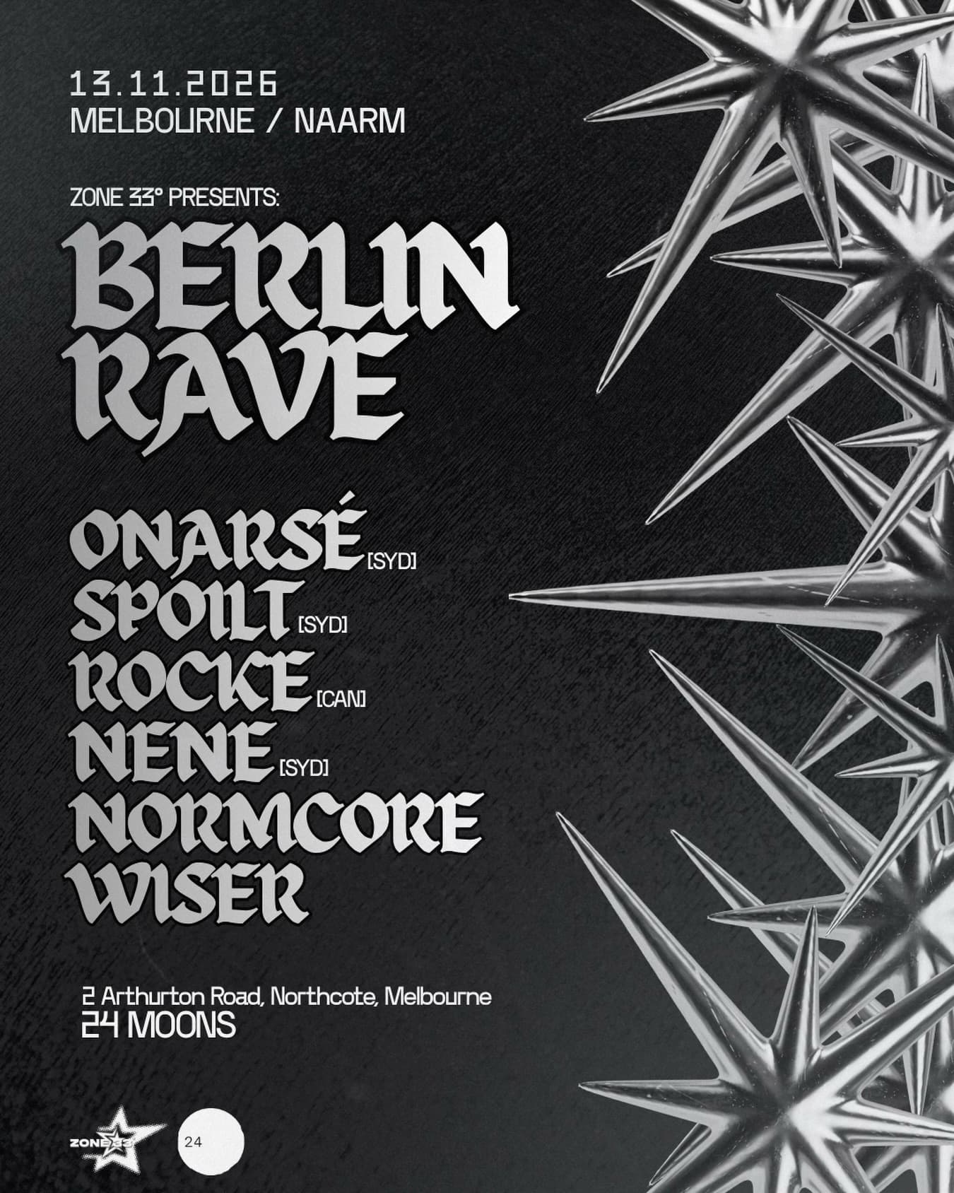 ZONE 33 PRESENTS: BERLIN RAVE flyer
