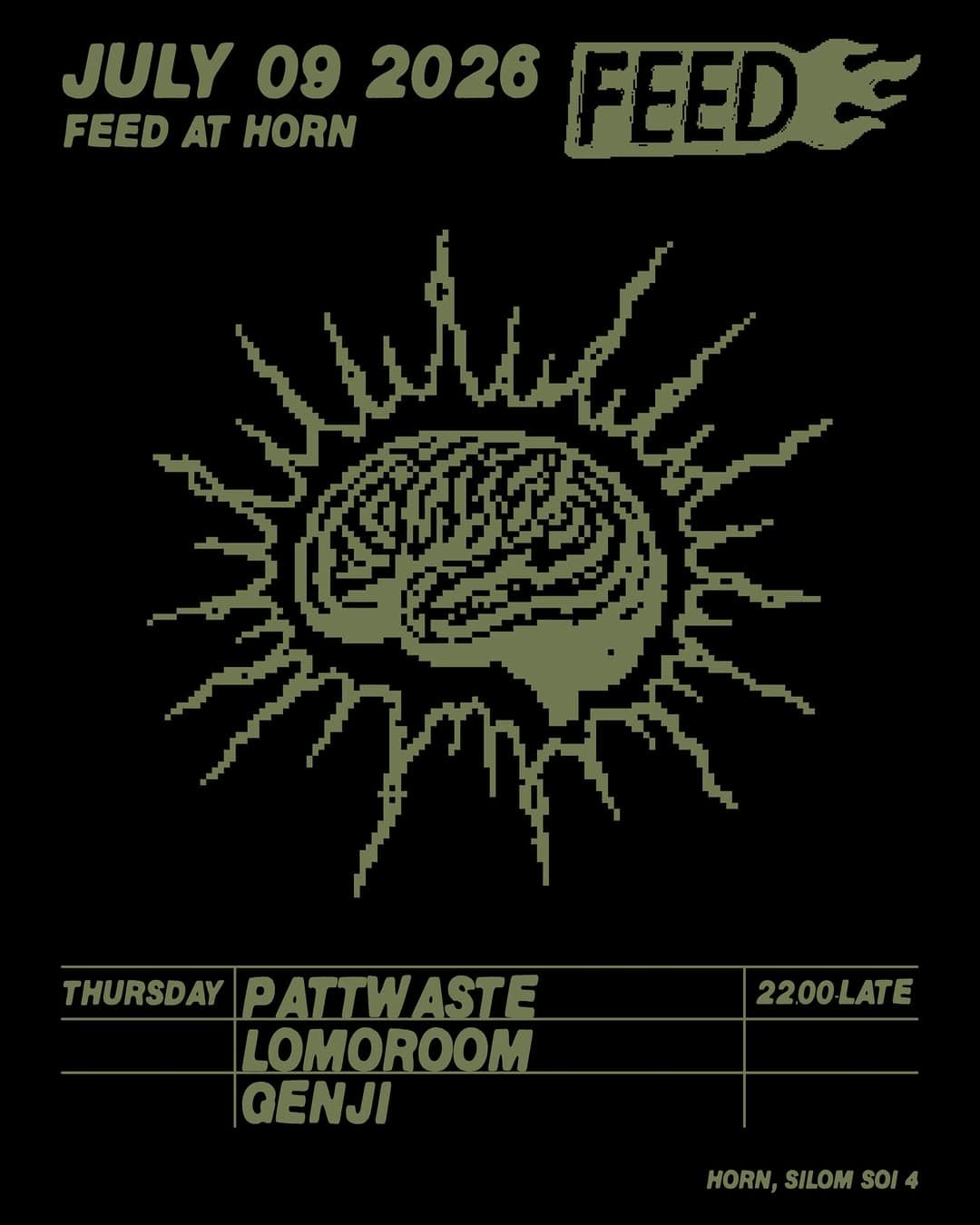 THURSDAY AT HORN PRESENTS: FEED flyer - image 5 of 5